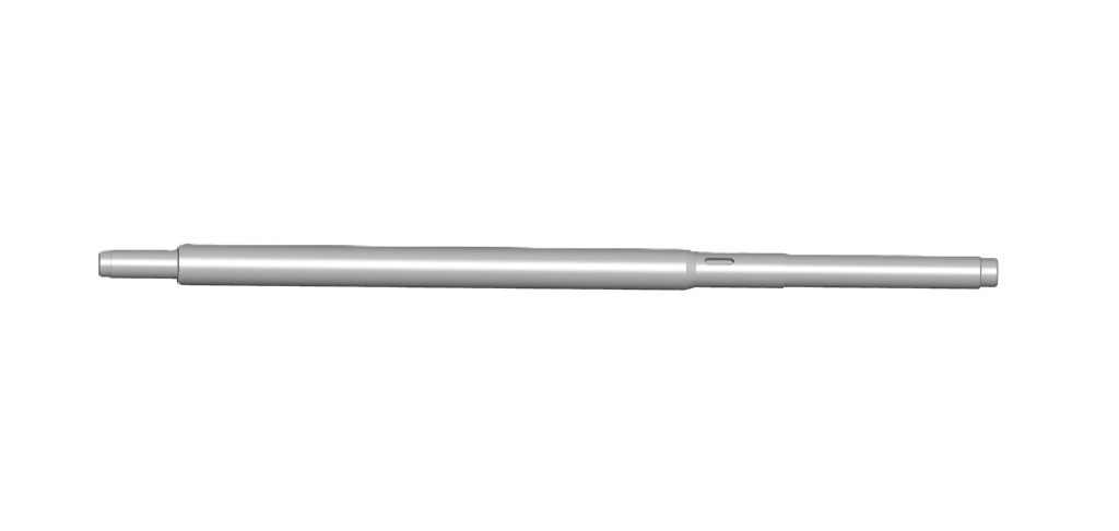 A rendered CAD image of a custom cylinder shaft